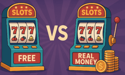 free vs real money slots